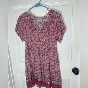 Pink Floral Dress M